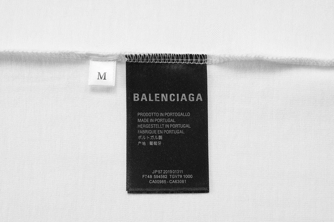 Balenciaga 2026 New Arrival logo Same Style t · 300 100％ · 32 · ：White Size：XS S M L